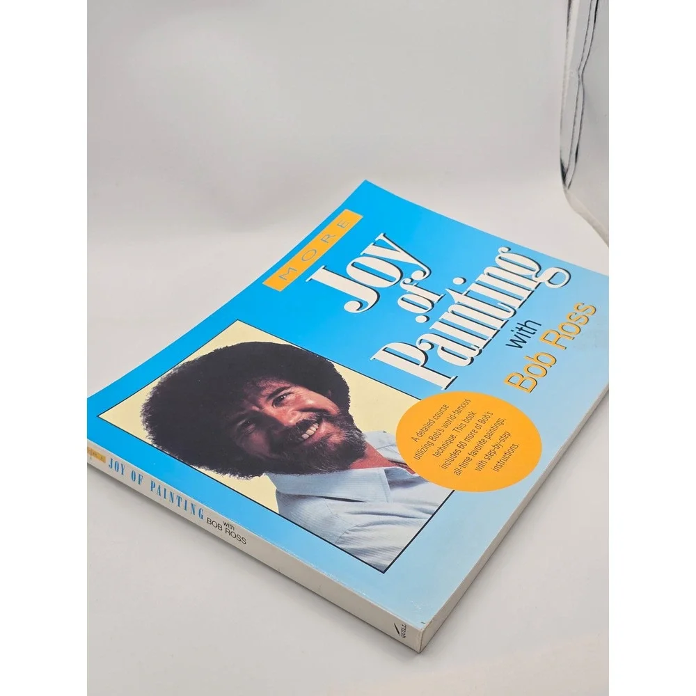 Vintage 90s Bob Ross‎ New Joy of Painting & More 2 Book Set Annette Kowalski